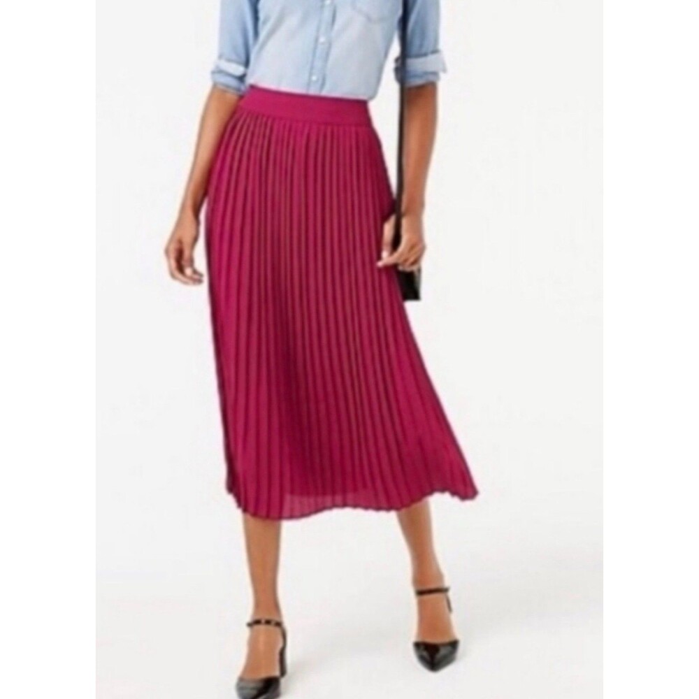 Metro Wear Pink Skirt Midi Summer Wedding Sz Small